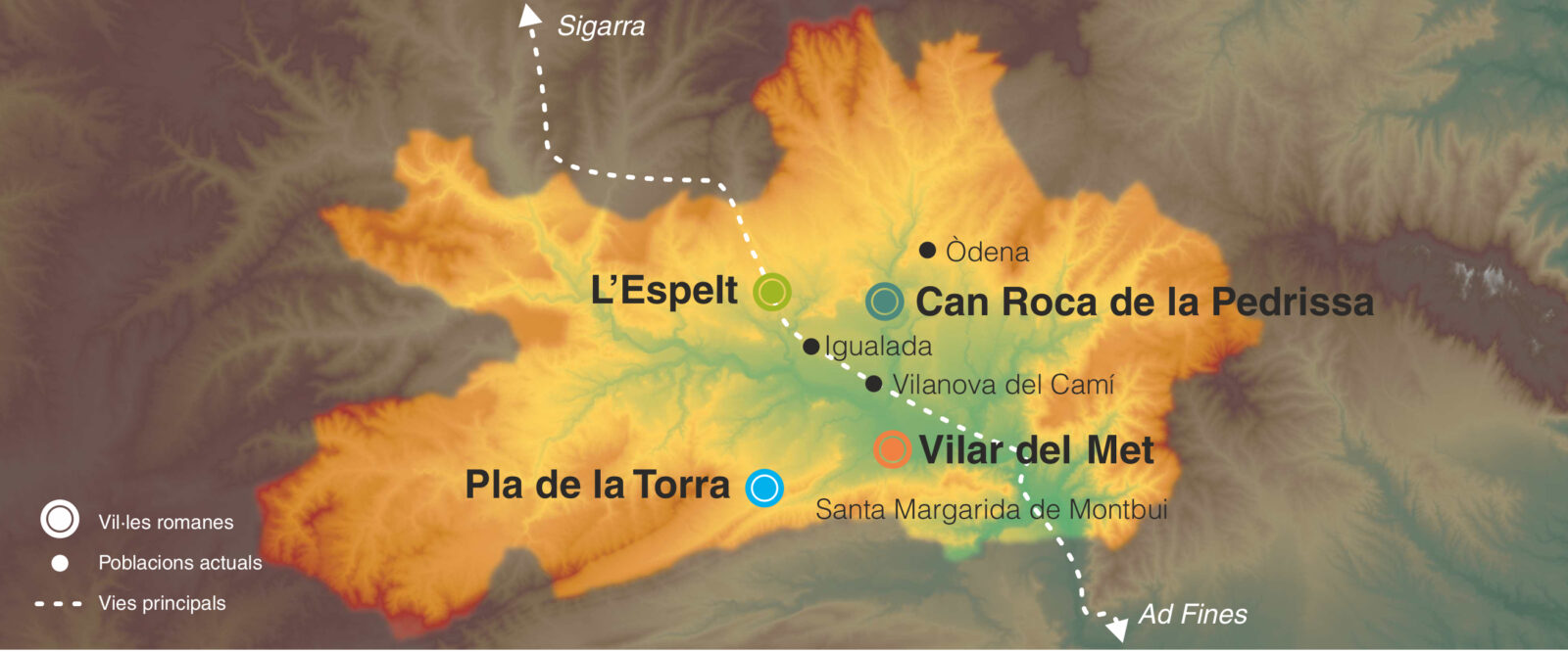 mapa viles conca odena